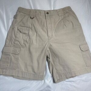 5.11 Tactical Cargo Shorts Mens 34 Khaki Good Canvas Utility Pockets